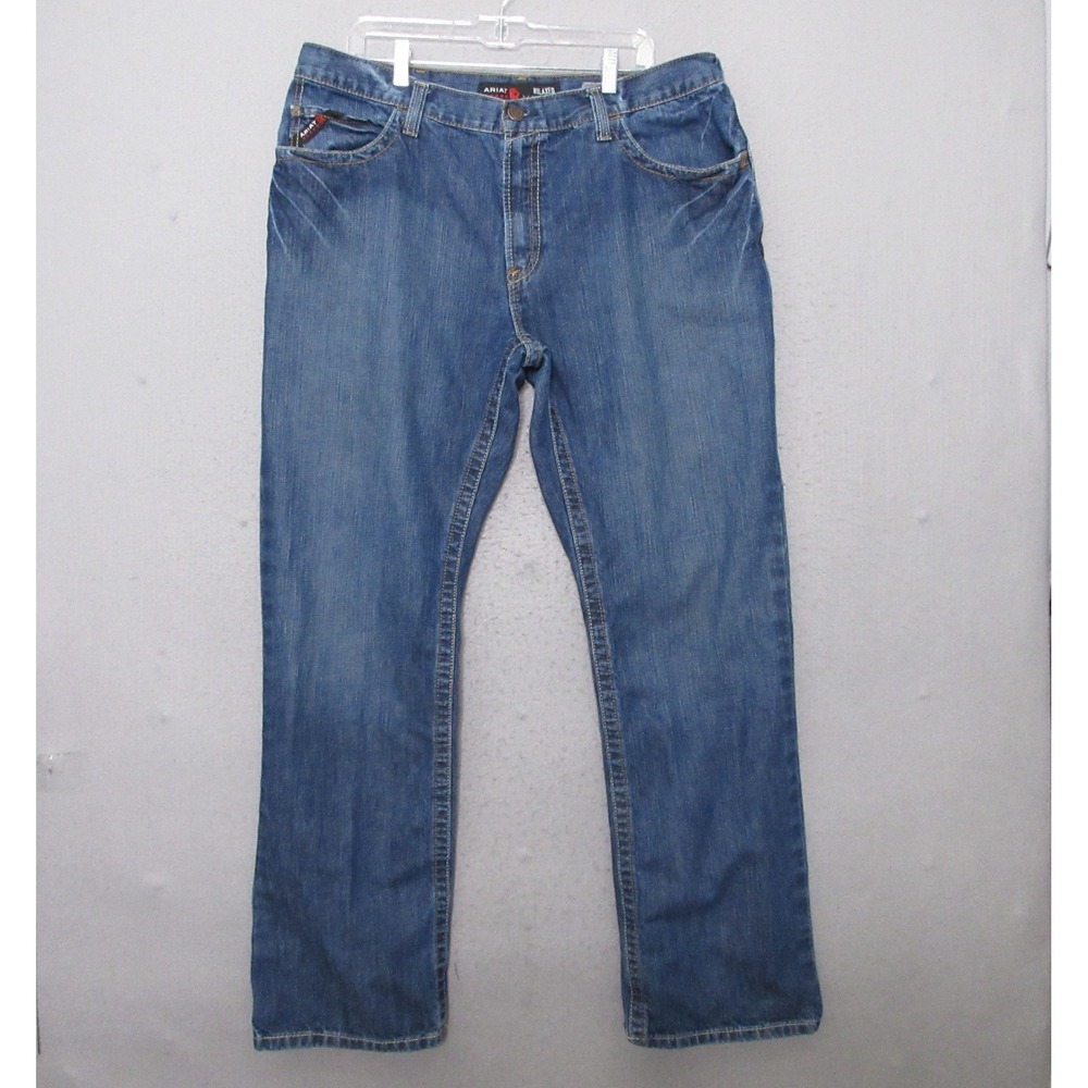 Ariat Jeans 38 M4 Relaxed Boot FR Flame Resistant Blue Denim Workwear CAT 2